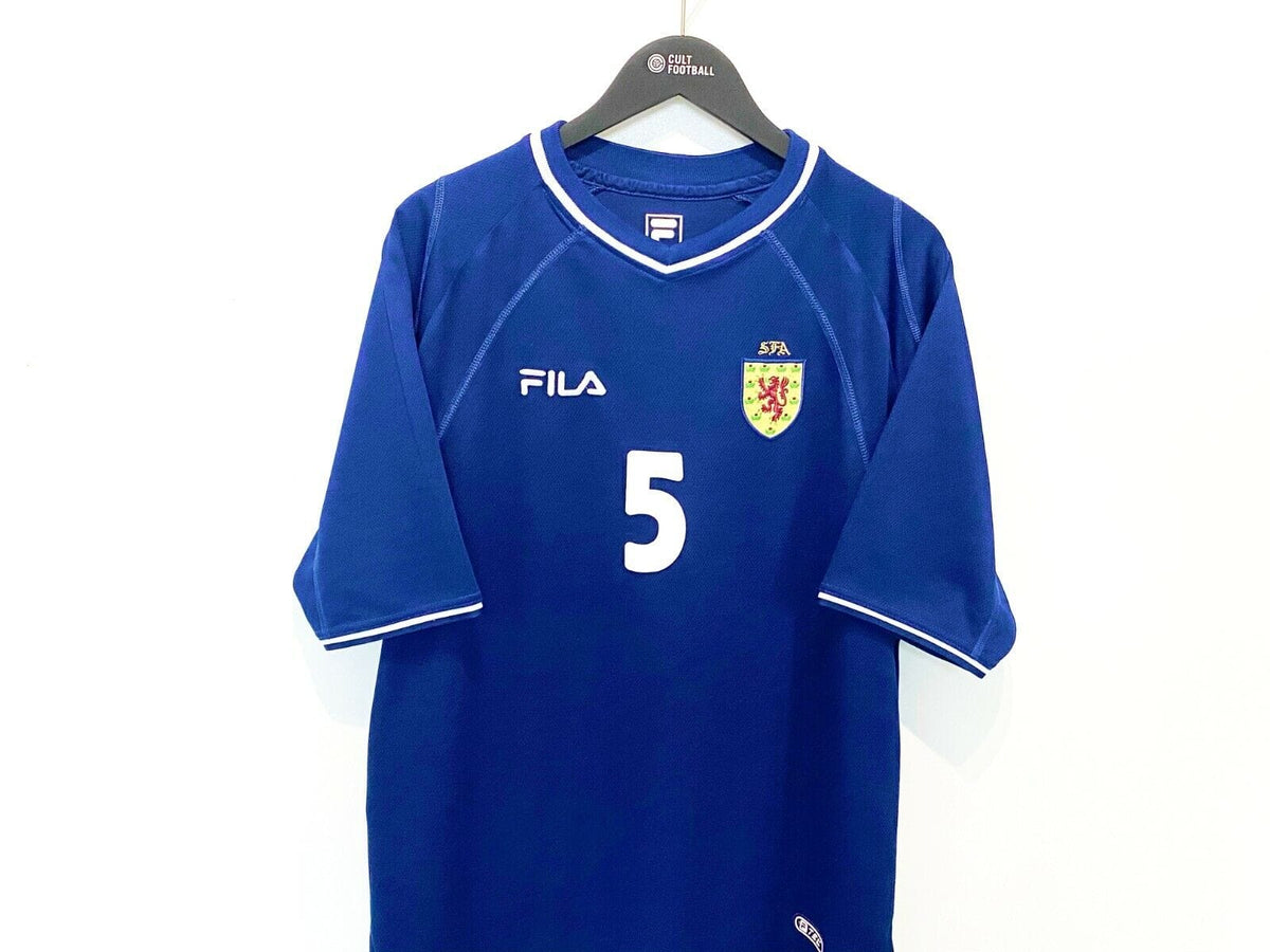 2000/02 HENDRY #5 Scotland Vintage FILA Home Football Shirt (L) Blackburn Rovers