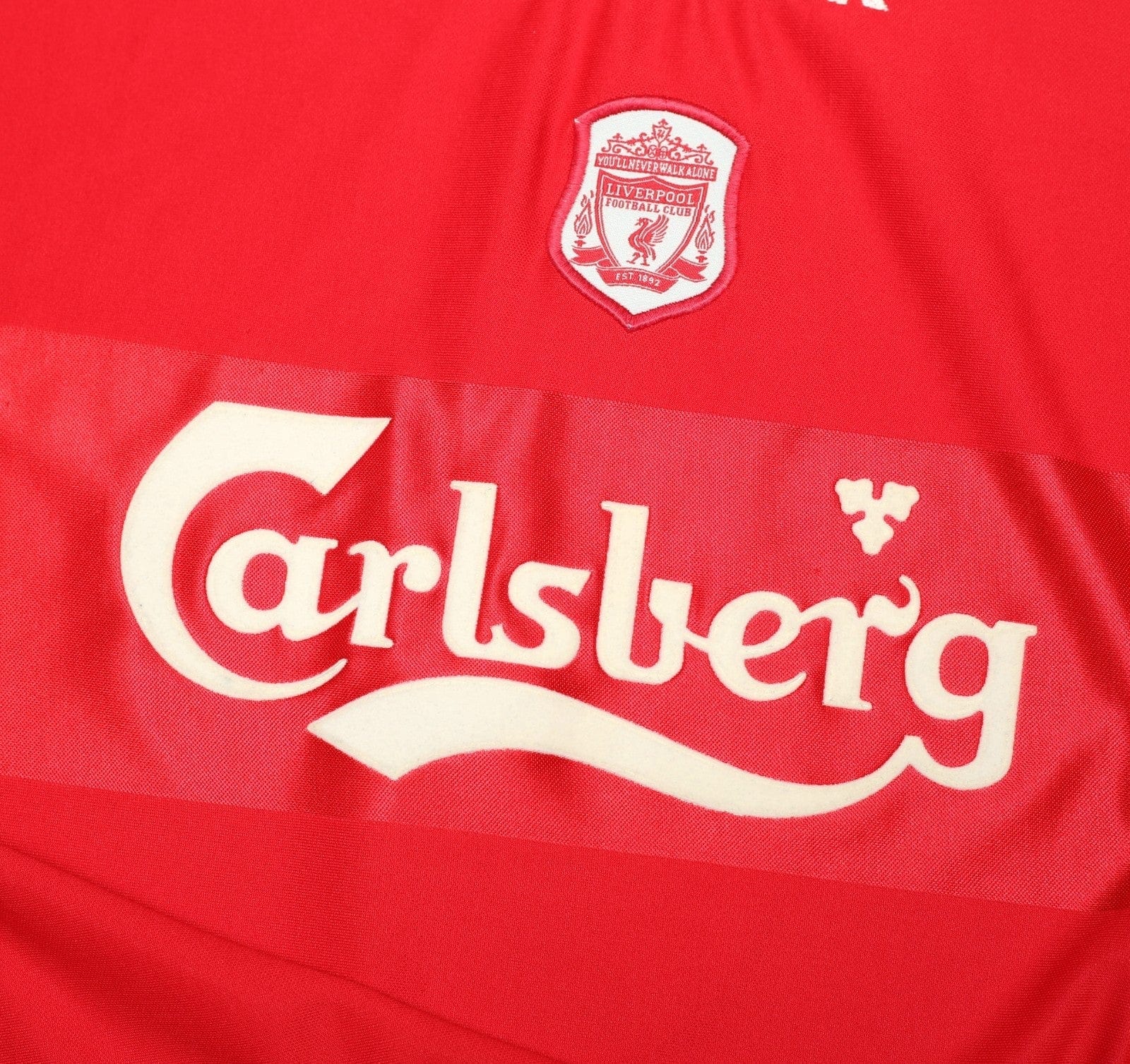 2000/02 HESKEY #8 Liverpool Vintage Reebok Home Football Shirt (M)