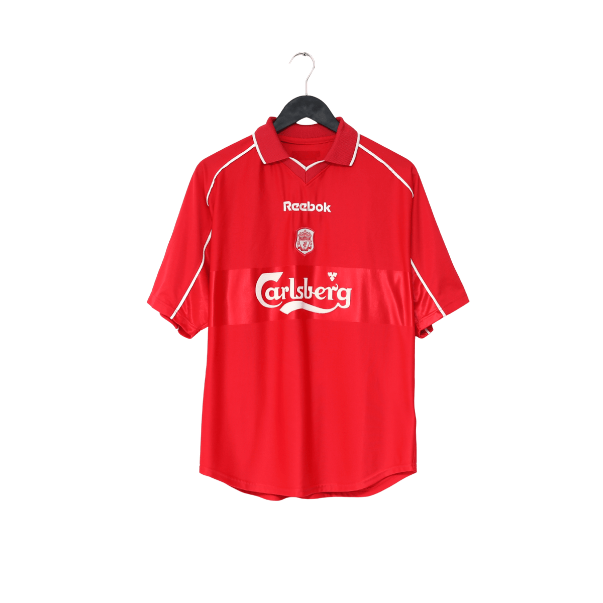 2000/02 HESKEY #8 Liverpool Vintage Reebok Home Football Shirt (M)