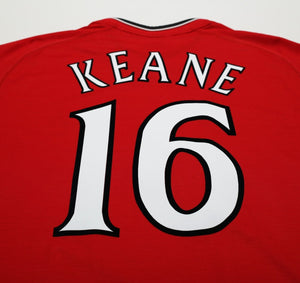2000/02 KEANE #16 Manchester United Vintage Umbro Home Shirt (XL)