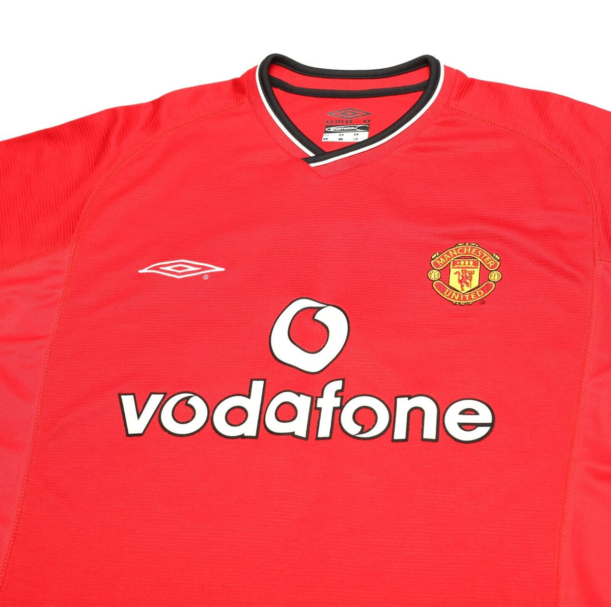 2000/02 KEANE #16 Manchester United Vintage Umbro UCL Home Football Shirt (M)
