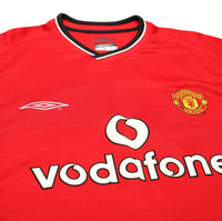 2000/02 KEANE #16 Manchester United Vintage Umbro UCL Home Football Shirt (M)