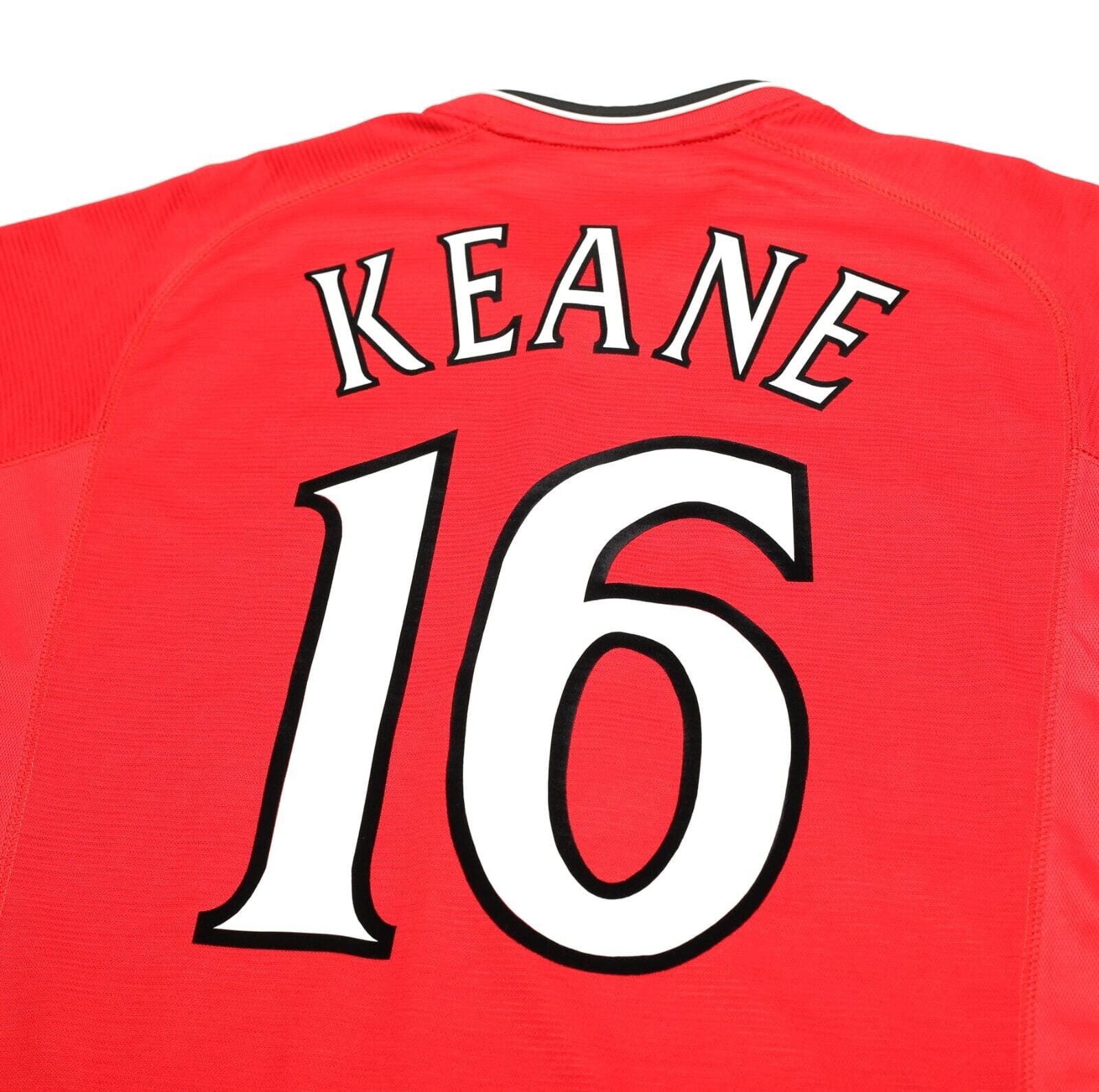 2000/02 KEANE #16 Manchester United Vintage Umbro UCL Home Football Shirt (M)