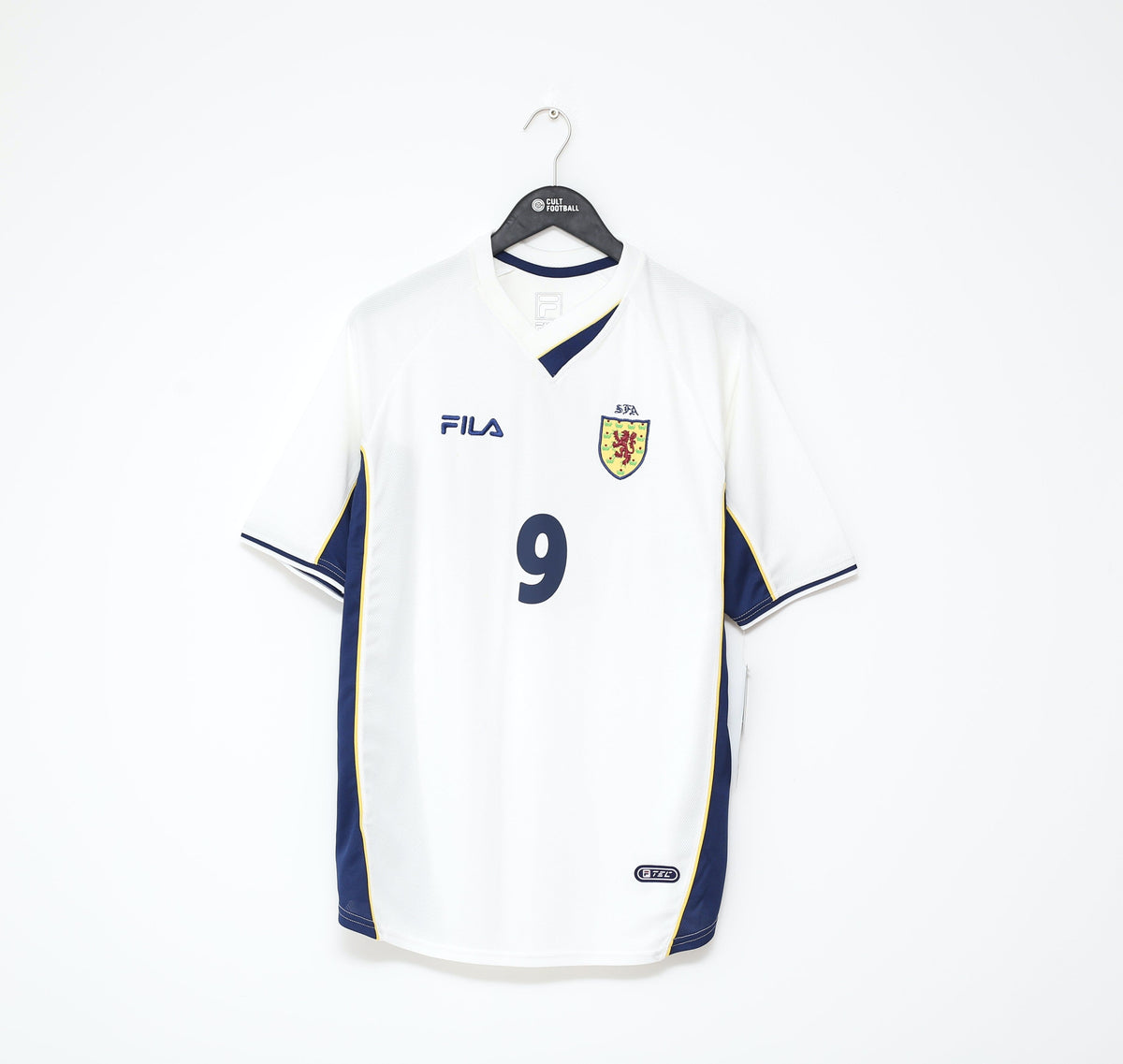 2000/02 Kevin GALLACHER #9 Scotland Vintage FILA Away Football Shirt (M) BNWT