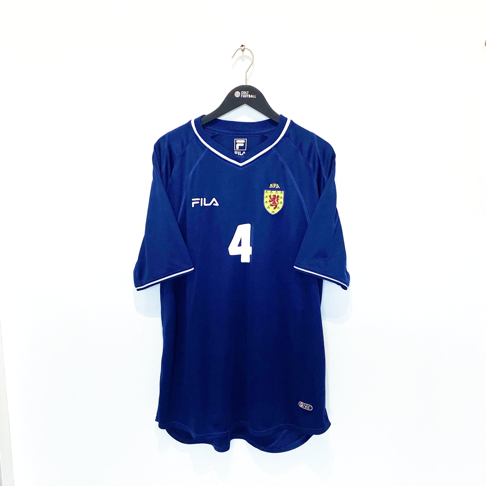 2000/02 LAMBERT #4 Scotland Vintage FILA Home Football Shirt (XL) Celtic