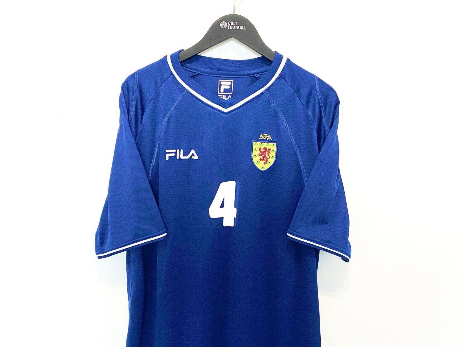 2000/02 LAMBERT #4 Scotland Vintage FILA Home Football Shirt (XL) Celtic