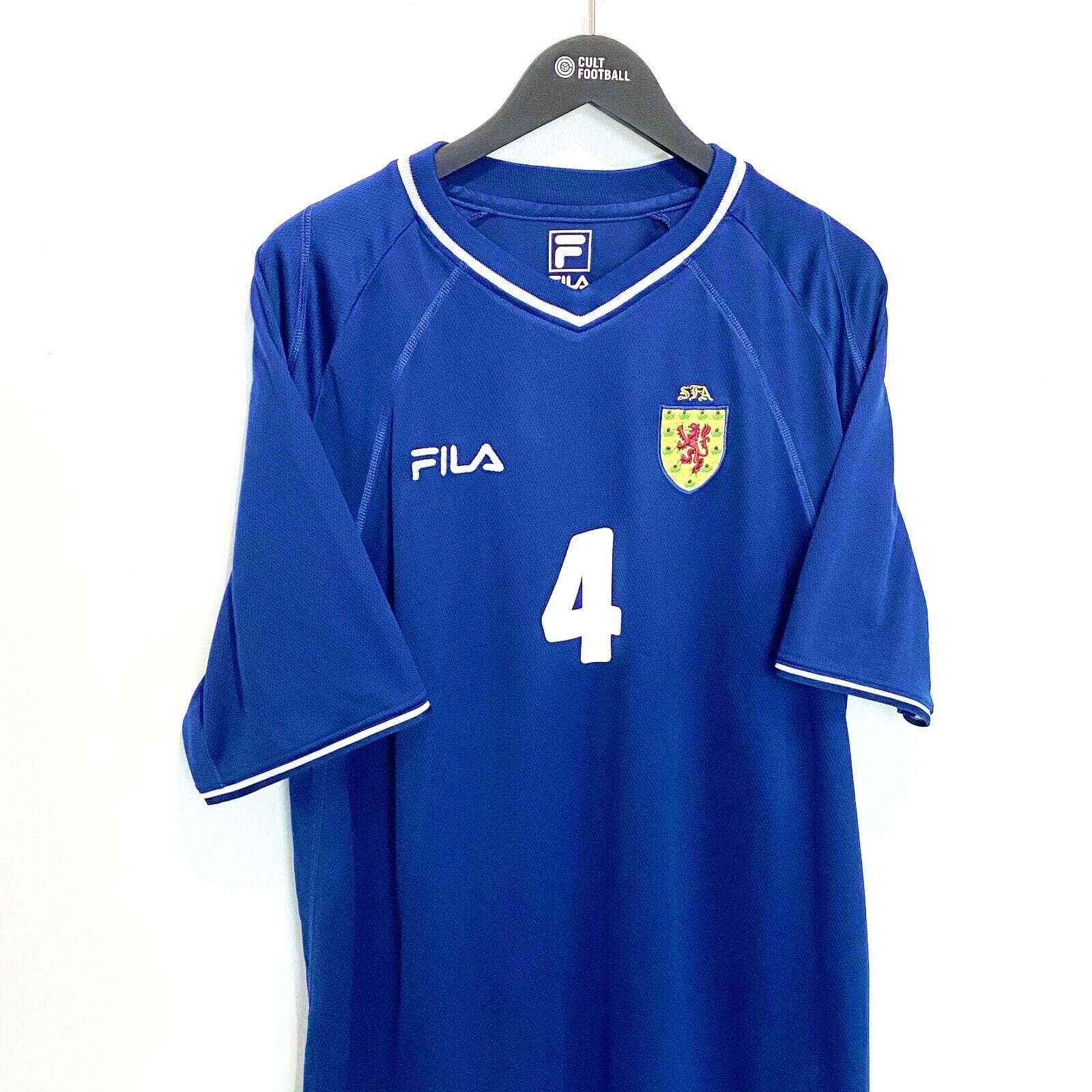 2000/02 LAMBERT #4 Scotland Vintage FILA Home Football Shirt (XL) Celtic