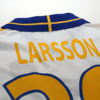 2000/02 Larsson #20 Sweden Vintage adidas Away Football Shirt (XL) Euro 2000