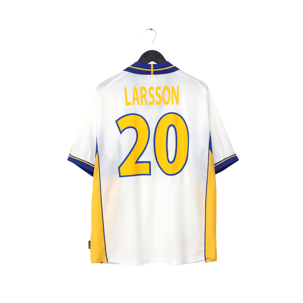 2000/02 Larsson #20 Sweden Vintage adidas Away Football Shirt (XL) Euro 2000
