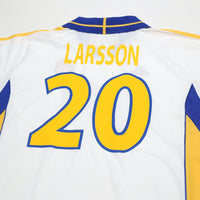 2000/02 Larsson #20 Sweden Vintage adidas Away Football Shirt (XL) Euro 2000