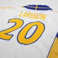 2000/02 Larsson #20 Sweden Vintage adidas Away Football Shirt (XL) Euro 2000