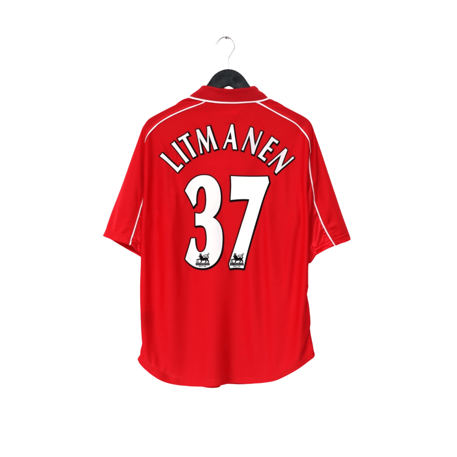 2000/02 Litmanen #37 Liverpool Vintage Reebok Home Football Shirt (M)