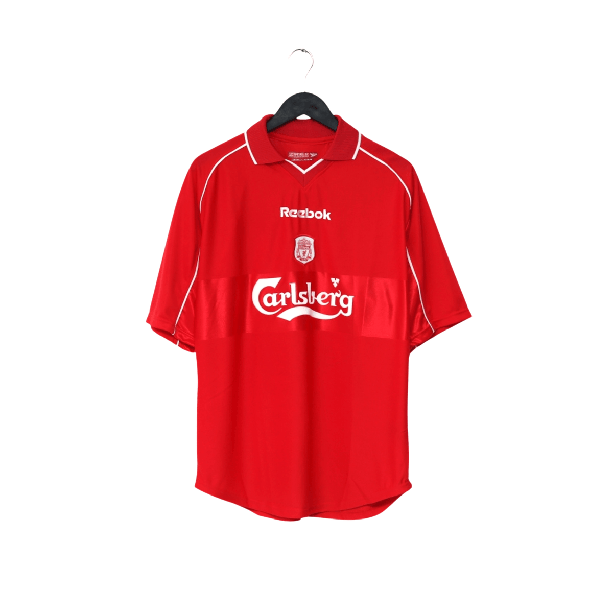 2000/02 Litmanen #37 Liverpool Vintage Reebok Home Football Shirt (M)