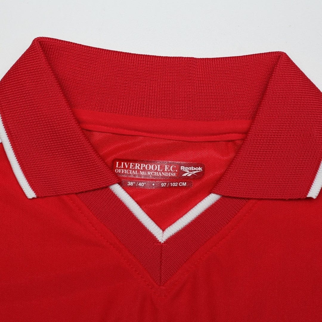 2000/02 Litmanen #37 Liverpool Vintage Reebok Home Football Shirt (M)