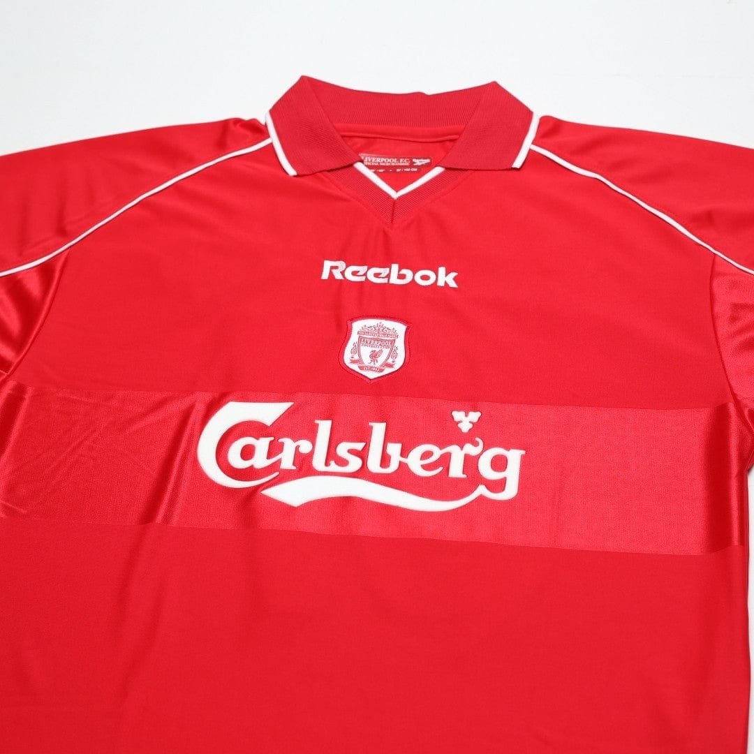 2000/02 Litmanen #37 Liverpool Vintage Reebok Home Football Shirt (M)