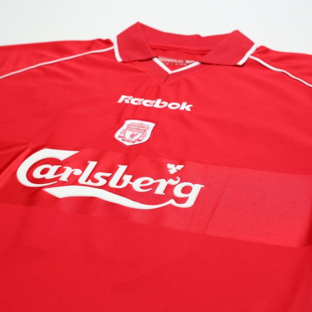 2000/02 Litmanen #37 Liverpool Vintage Reebok Home Football Shirt (M)