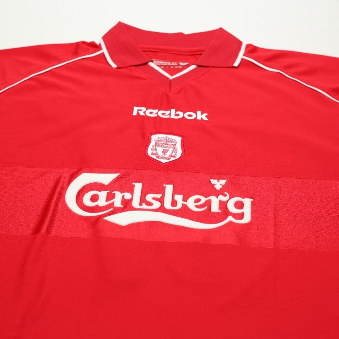 2000/02 Litmanen #37 Liverpool Vintage Reebok Home Football Shirt (M)