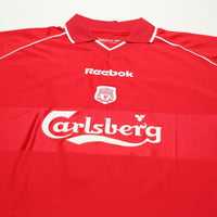 2000/02 Litmanen #37 Liverpool Vintage Reebok Home Football Shirt (M)