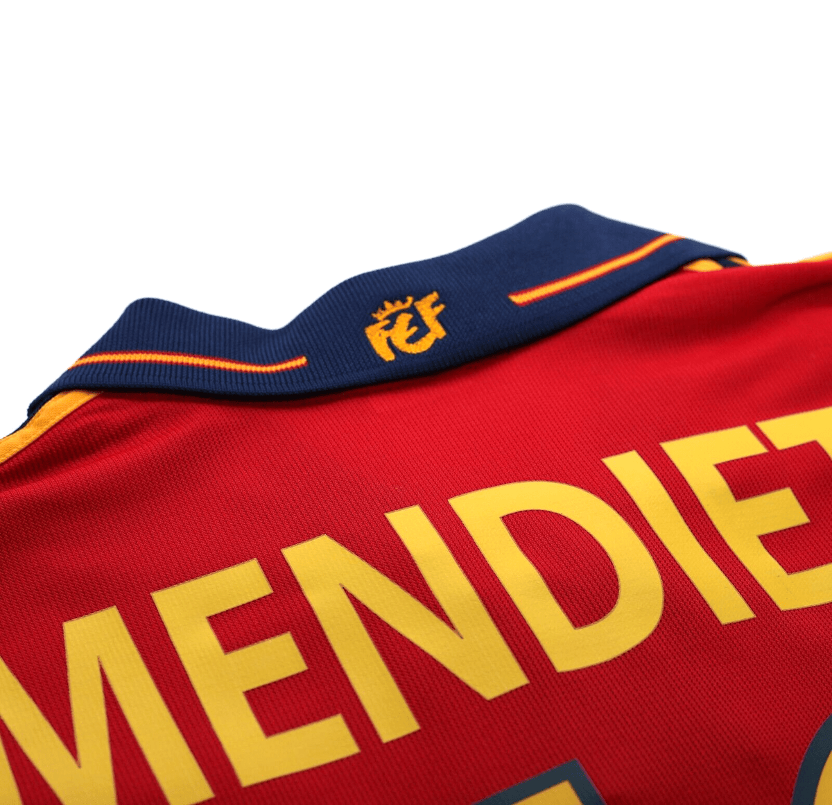 2000/02 MENDIETA #16 Spain Vintage adidas Home Football Shirt (XL) Euro 2000