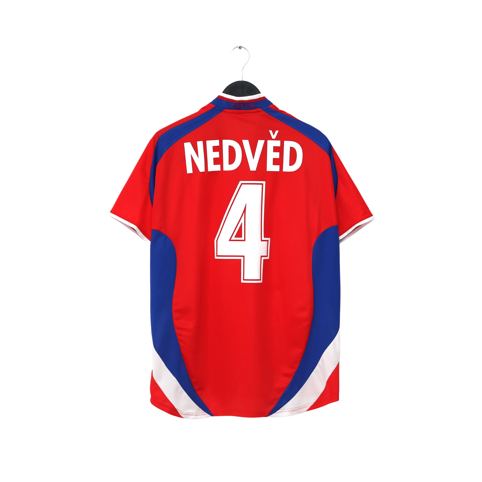 2000/02 Nedved #4 Czech Republic Vintage Puma Home Football Shirt (L) Euro 2000