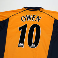 2000/02 Owen #10 Liverpool Vintage Reebok Away Football Shirt (L)