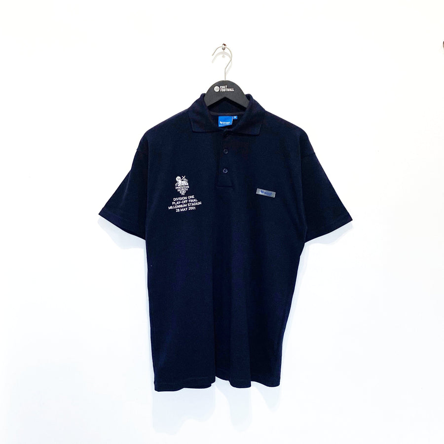 2000/02 PRESTON NORTH END Vintage Bloggs Football Shirt (M) Play Off Final 2001