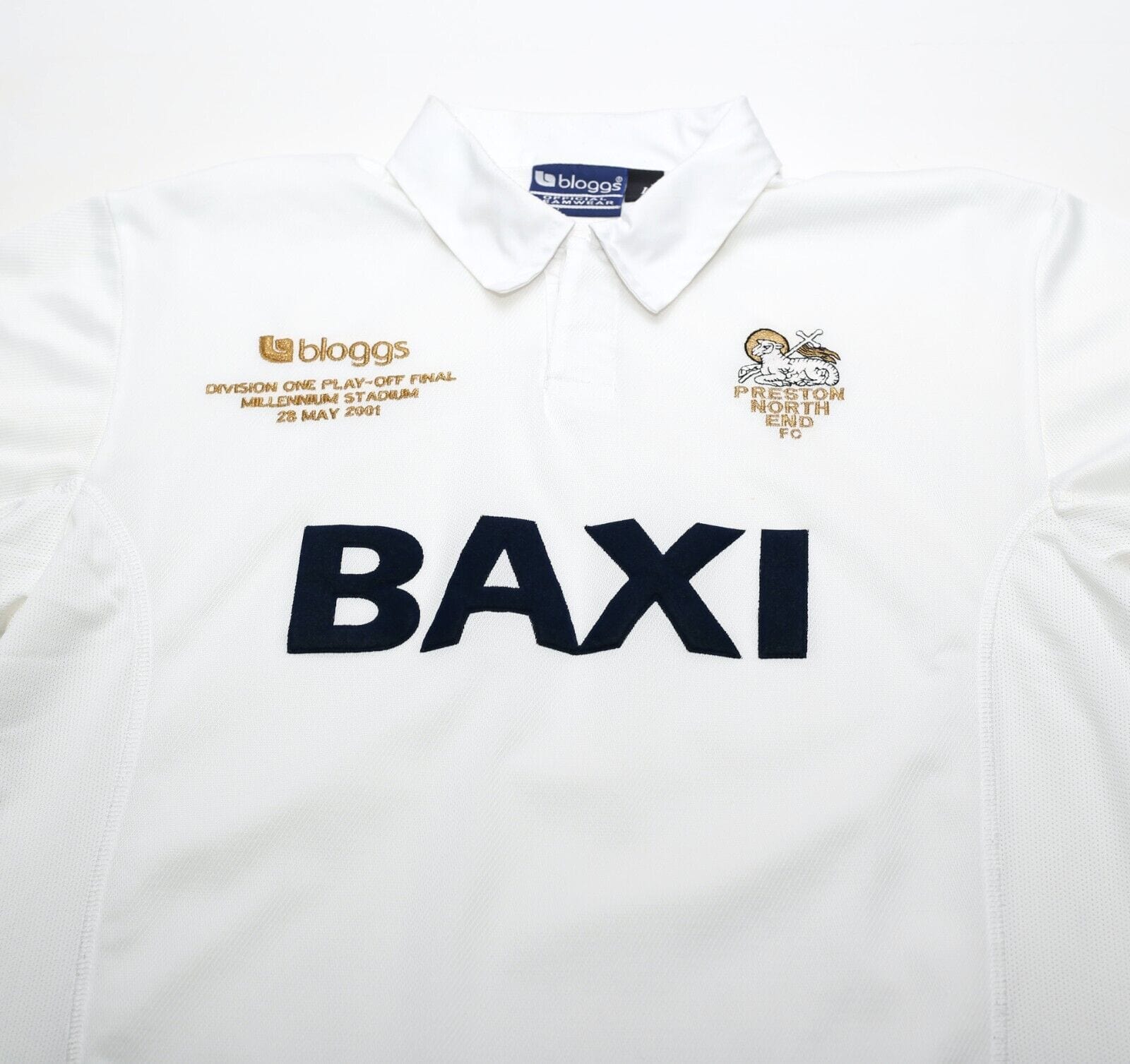 2000/02 PRESTON NORTH END Vintage Bloggs Play Off Final Home Football Shirt (L)