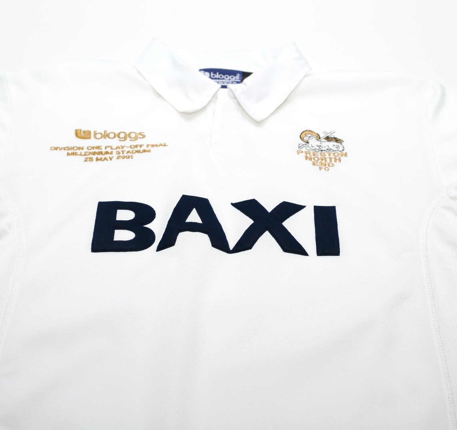 2000/02 PRESTON NORTH END Vintage Bloggs Play Off Final Home Football Shirt (L)