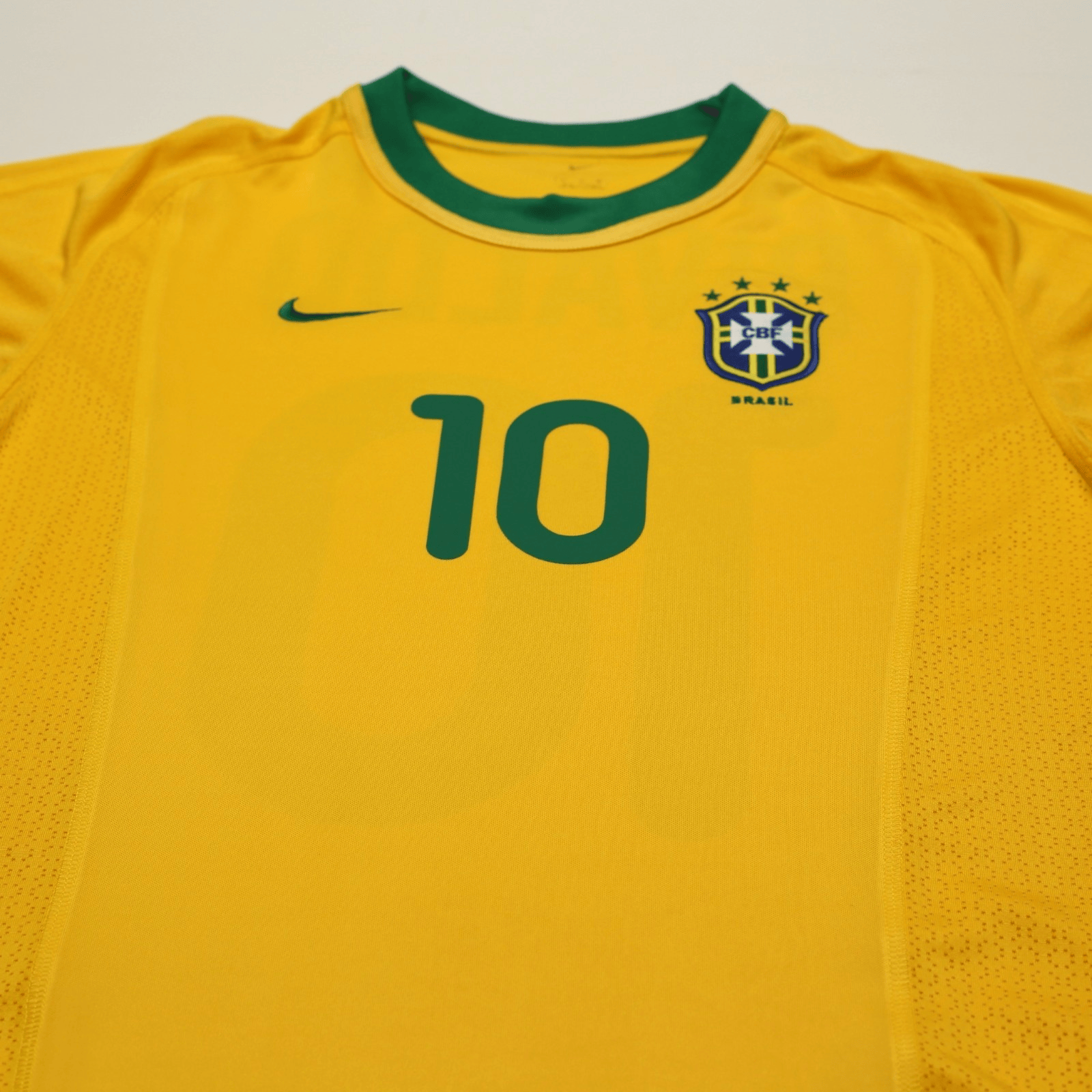 2000/02 Rivaldo #10 Brazil Vintage Nike Home Football Shirt (M)