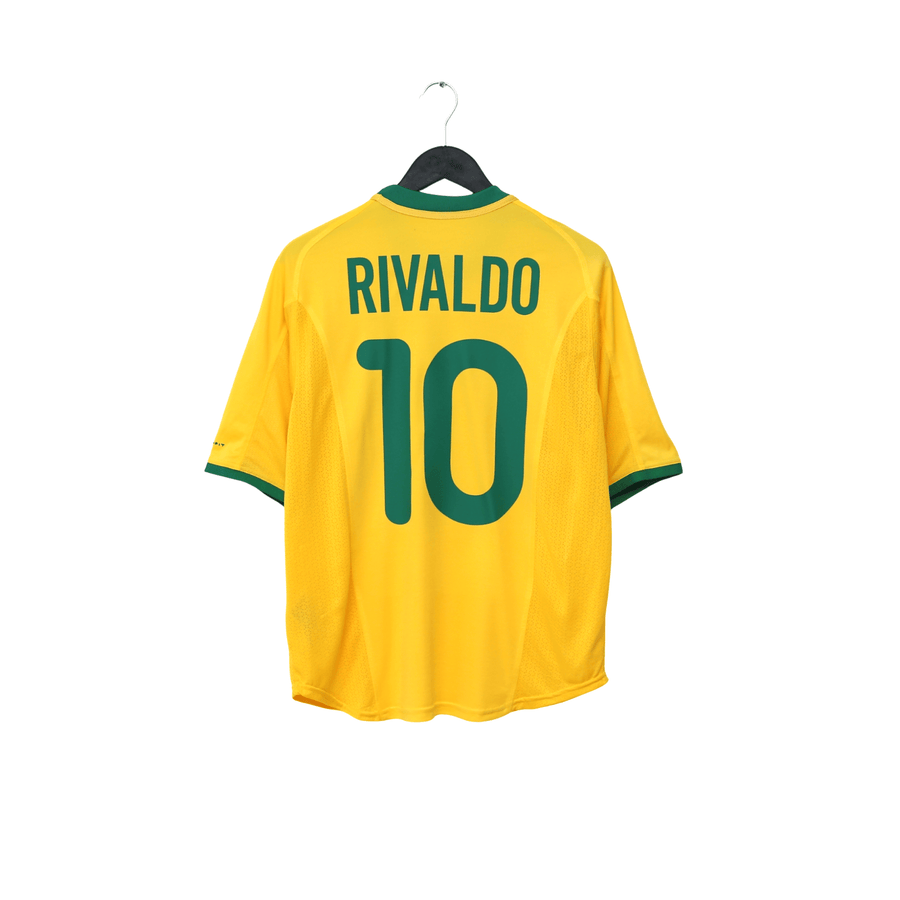 2000/02 Rivaldo #10 Brazil Vintage Nike Home Football Shirt (M)
