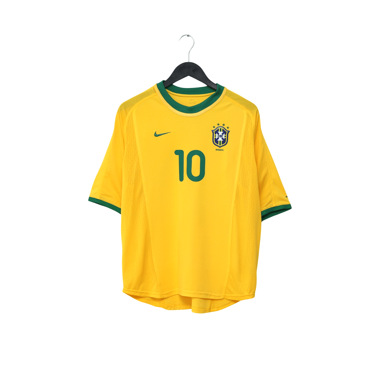 2000/02 Rivaldo #10 Brazil Vintage Nike Home Football Shirt (M)