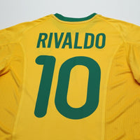 2000/02 Rivaldo #10 Brazil Vintage Nike Home Football Shirt (M)