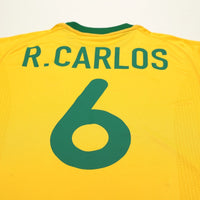 2000/02 Roberto Carlos #6 Brazil Vintage Nike Home Football Shirt (S/M)