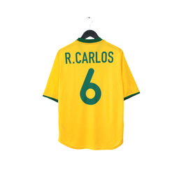 2000/02 Roberto Carlos #6 Brazil Vintage Nike Home Football Shirt (S/M)