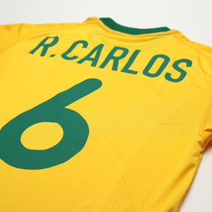 2000/02 Roberto Carlos #6 Brazil Vintage Nike Home Football Shirt (S/M)