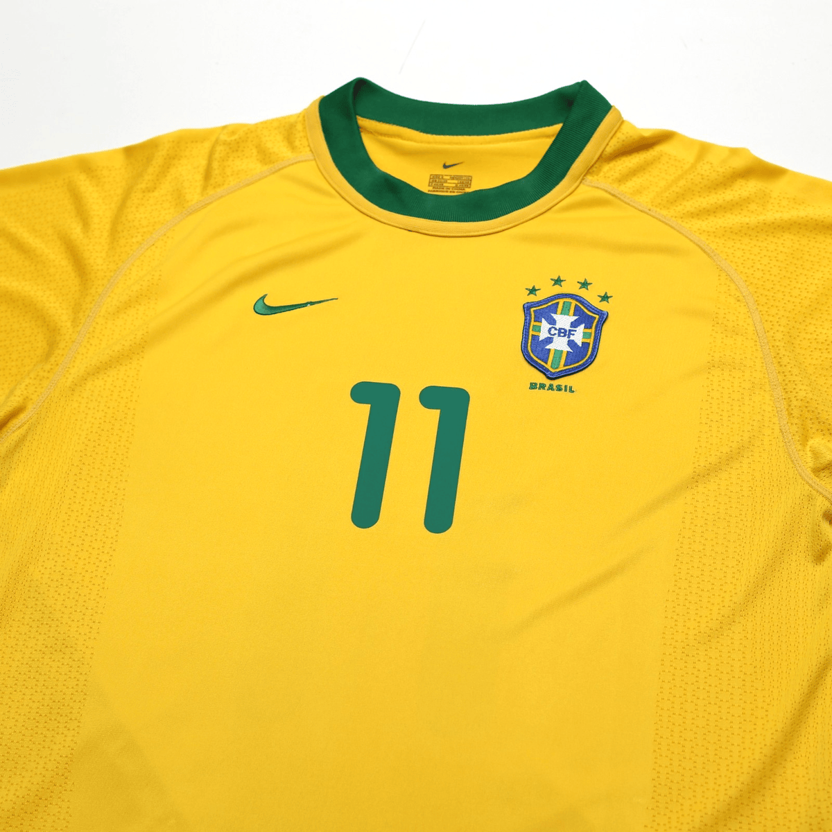 2000/02 Romario #11 Brazil Vintage Nike Home Football Shirt (S)