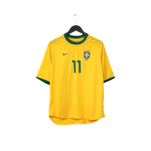 2000/02 Romario #11 Brazil Vintage Nike Home Football Shirt (S)