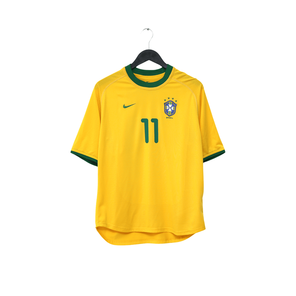 2000/02 Romario #11 Brazil Vintage Nike Home Football Shirt (S)