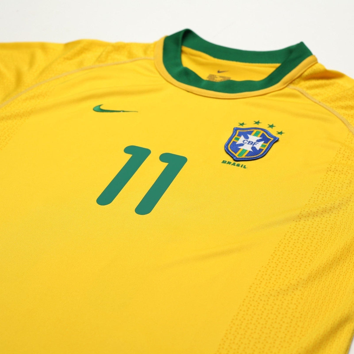 2000/02 Romario #11 Brazil Vintage Nike Home Football Shirt (S)
