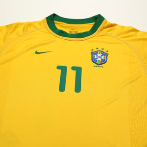 2000/02 Romario #11 Brazil Vintage Nike Home Football Shirt (S)