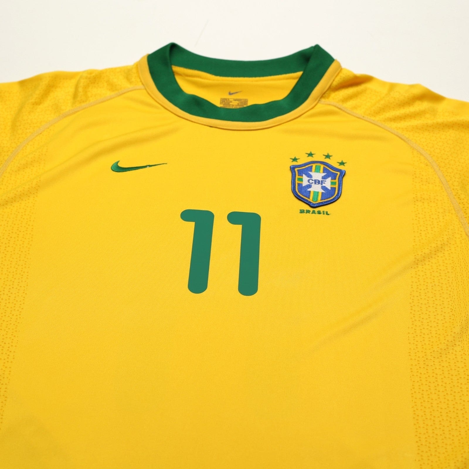 2000/02 Romario #11 Brazil Vintage Nike Home Football Shirt (S)