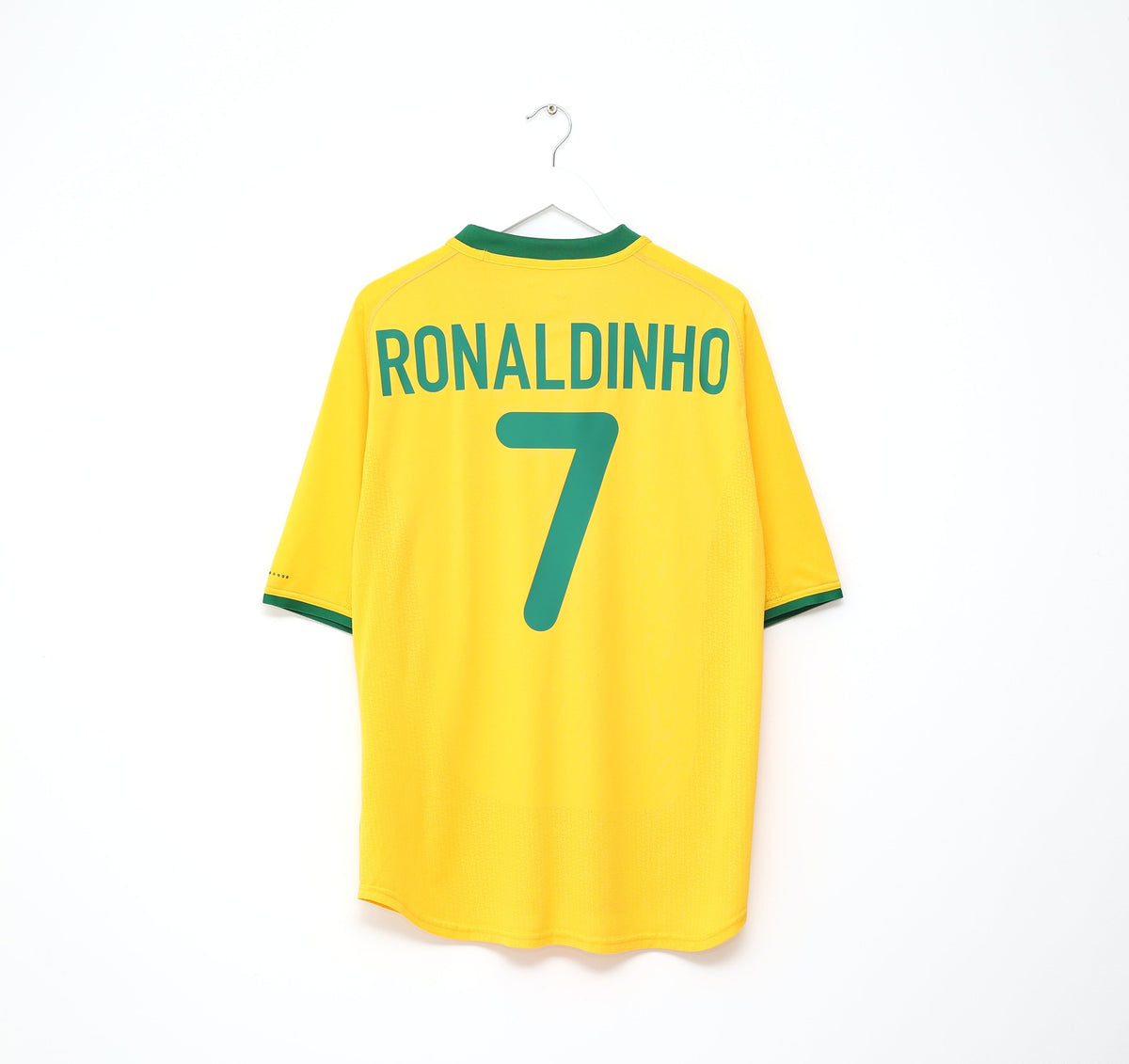 2000/02 RONALDINHO #7 Brazil Vintage Nike Home Football Shirt (L) Olympics 2000