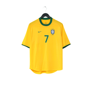 2000/02 Ronaldinho #7 Brazil Vintage Nike Home Football Shirt (S) Olympics 2000