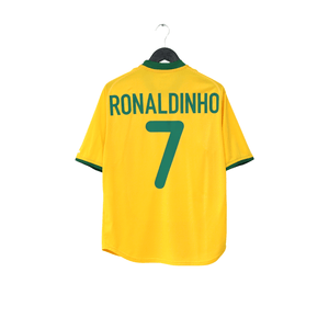 2000/02 Ronaldinho #7 Brazil Vintage Nike Home Football Shirt (S) Olympics 2000