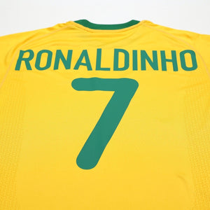 2000/02 Ronaldinho #7 Brazil Vintage Nike Home Football Shirt (S) Olympics 2000