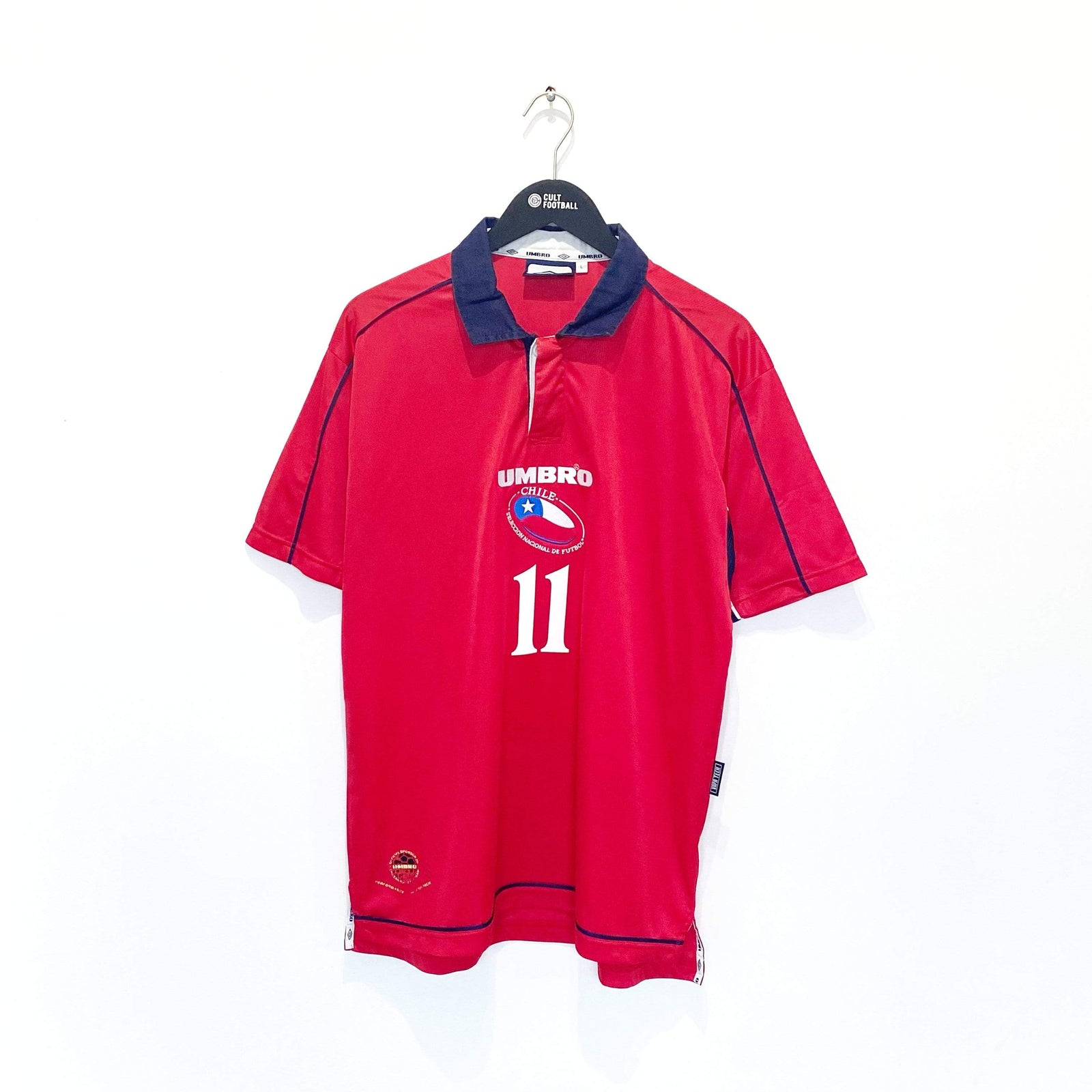 2000/02 SALAS #11 Chile Vintage Umbro Home Football Shirt (L) Lazio Juventus