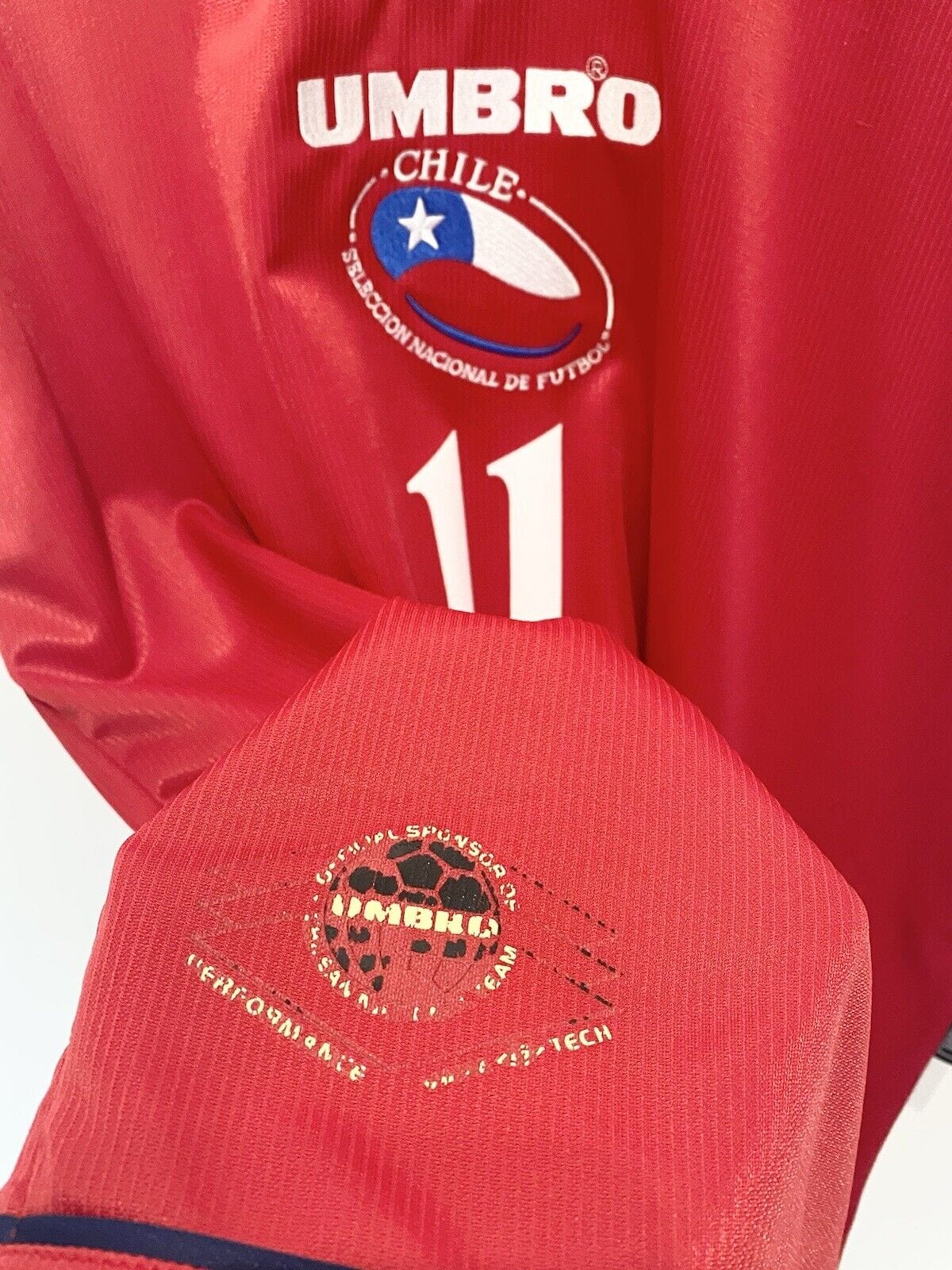 2000/02 SALAS #11 Chile Vintage Umbro Home Football Shirt (L) Lazio Juventus