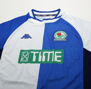 2000/02 TUGAY #3 Blackburn Rovers Vintage Kappa Home Football Shirt (L)