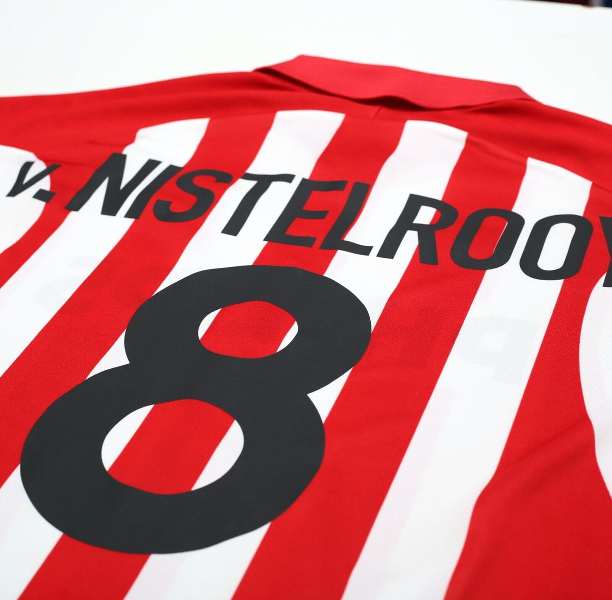2000/02 VAN NISTELROOY #8 PSV Vintage Nike Home Football Shirt (L)