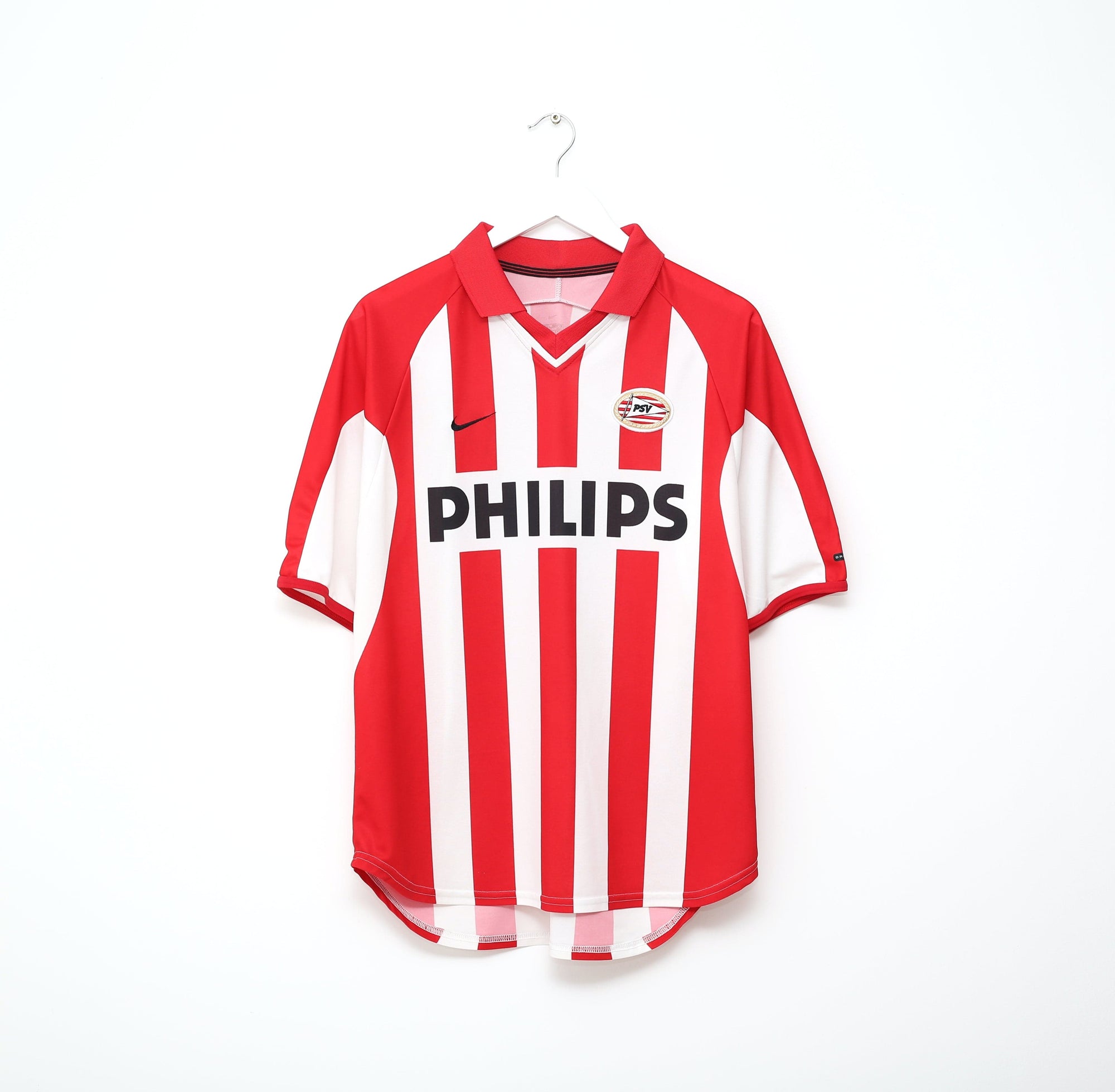 2000/02 VAN NISTELROOY #8 PSV Vintage Nike Home Football Shirt (L)
